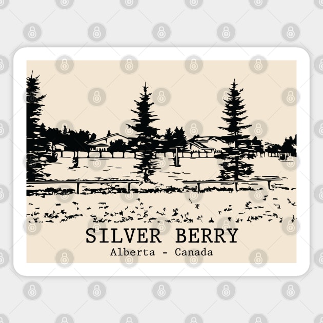 Silver Berry - Alberta Magnet by Lakeric